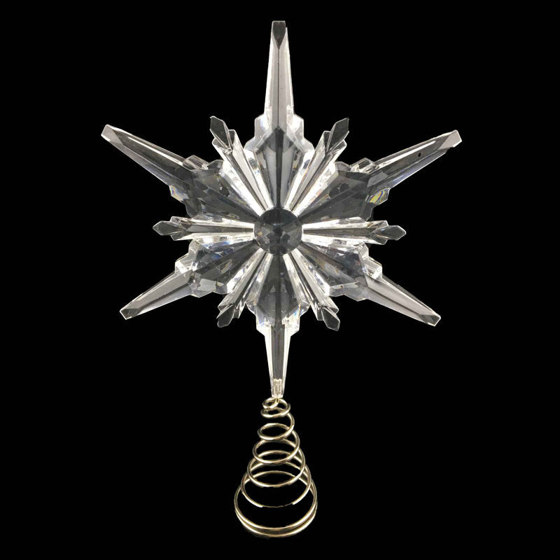 13-inch Shatterproof Christmas Tree Topper - Glitter Holiday Decor