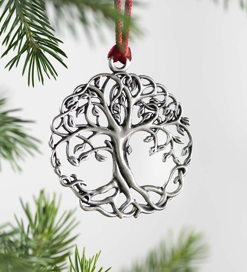 Solid Pewter Holiday Ornament - Handcrafted Christmas Tree Decoration