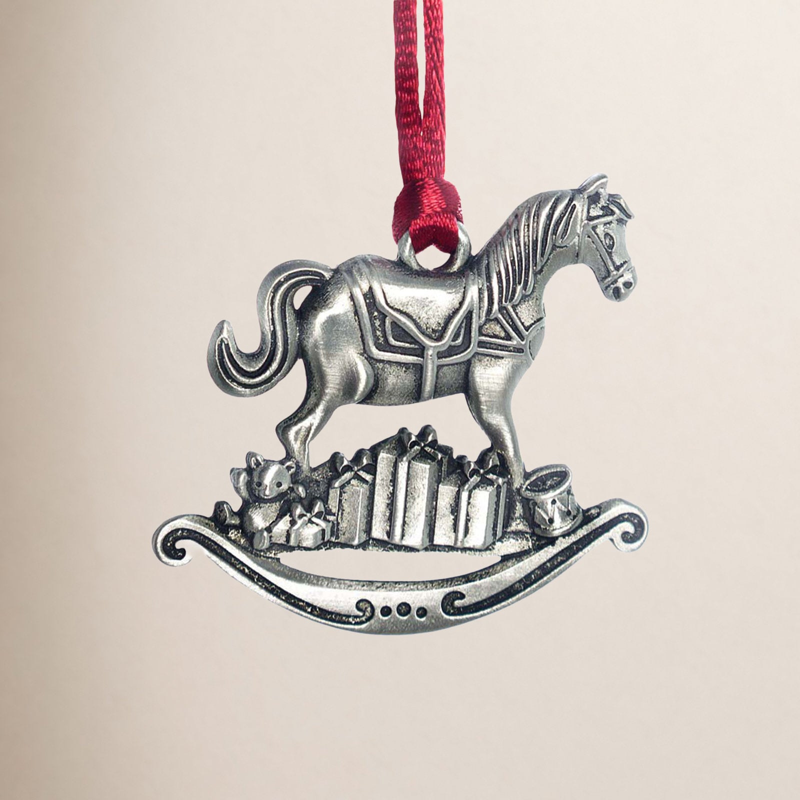 Solid Pewter Christmas Ornament - Shatterproof Metal Holiday Decor