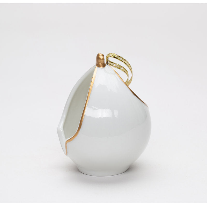 Handmade Ceramic Holiday Ornament - Porcelain Hand-Painted Decor