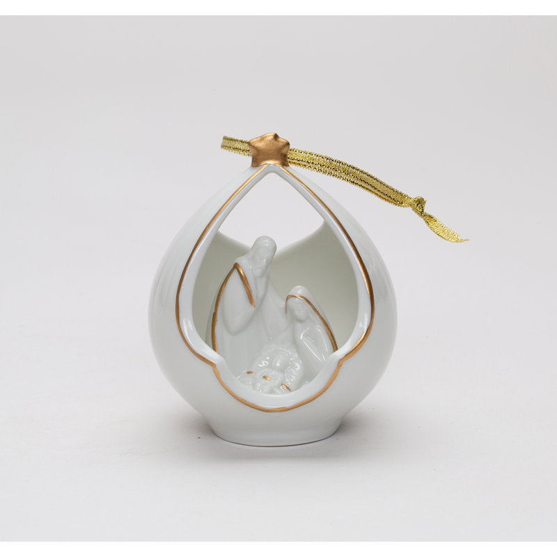 Handmade Ceramic Holiday Ornament - Porcelain Hand-Painted Decor
