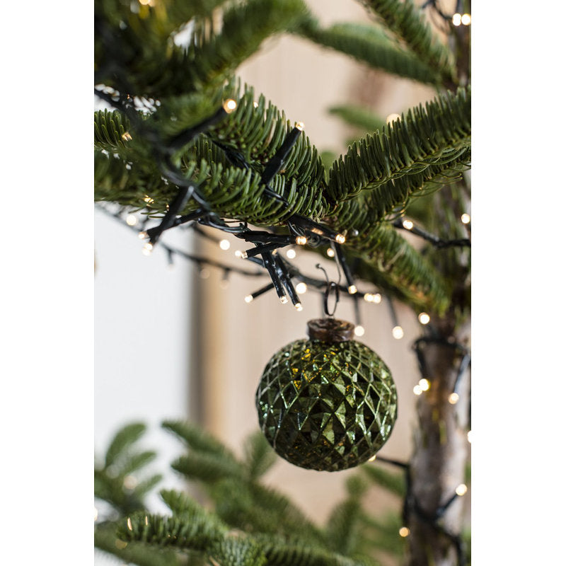 3.75" Glass Ball Ornaments - 12pc Metallic Holiday Set for Tree Decor
