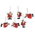 12pc Santa Figurine Ornaments - Metal Shatterproof Christmas Decor