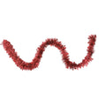 50ft Red Tinsel Christmas Garland with Polka Dots for Holiday Decor