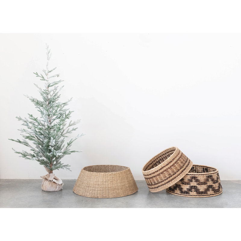 Seagrass Christmas Tree Collar - Handwoven Farmhouse Tree Ring