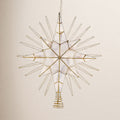 14" LED Bethlehem Star Tree Topper - Gold Capiz Glitter Holiday Decor