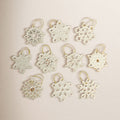 10-Piece Snowflake Ornament Set - Porcelain Holiday Tree Decor